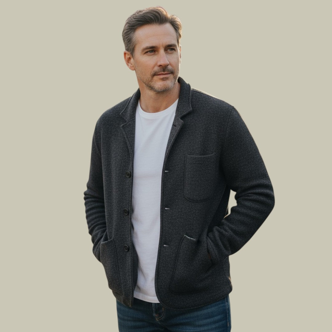 Mens Tailored Blazer Cardigan