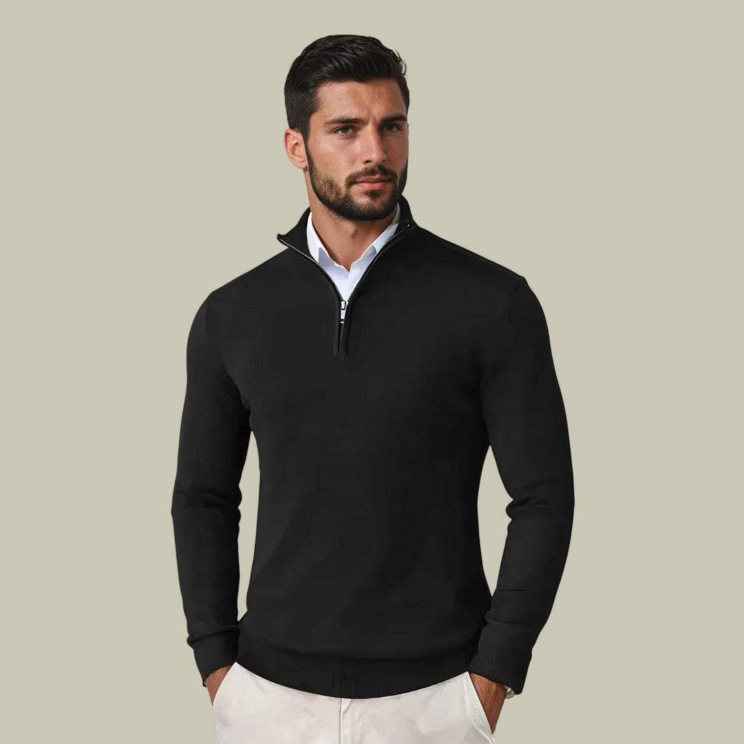 Mens Casual Half Zip Sweater