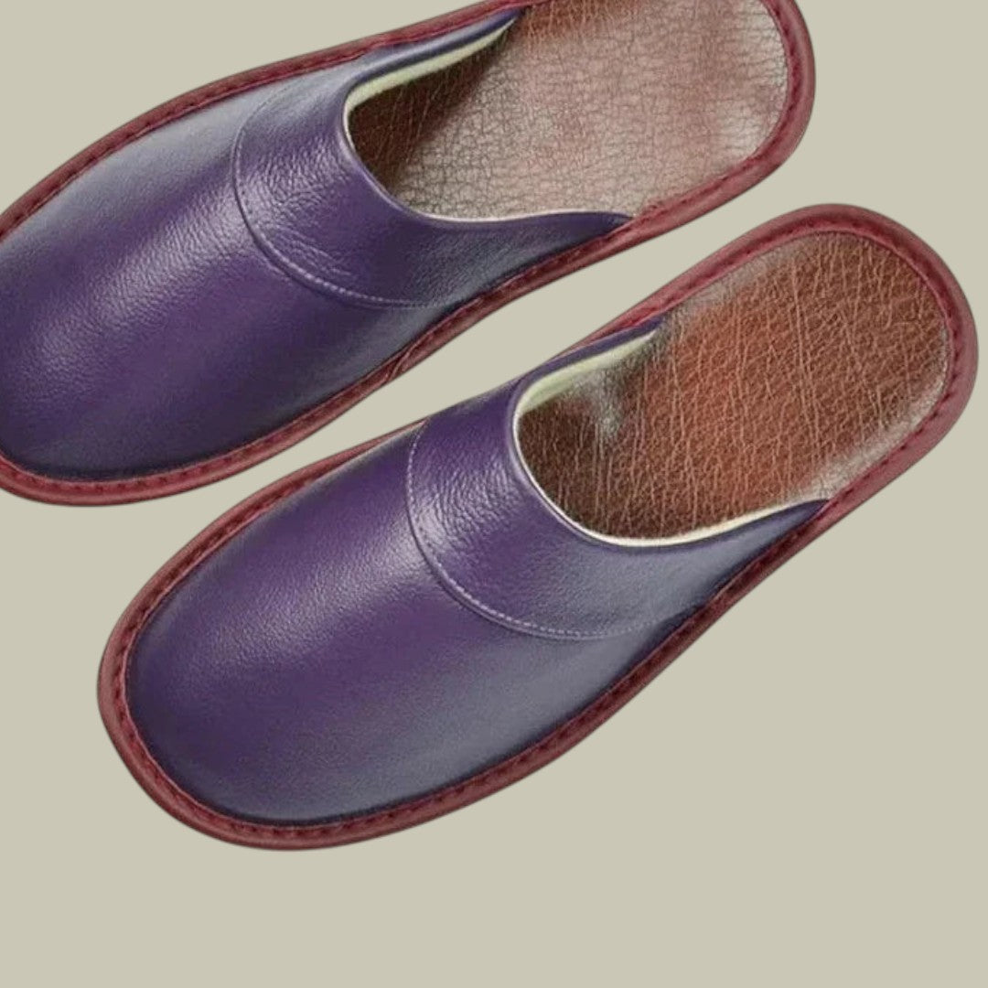 Mens Leather Slippers Home